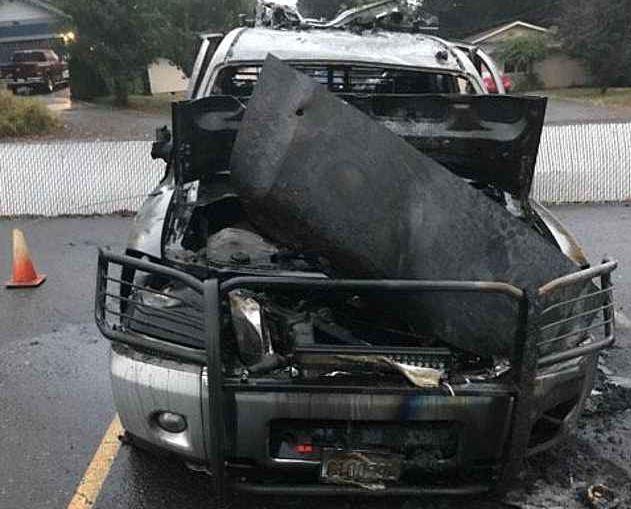 The truck had been left in a bar’s car park over night