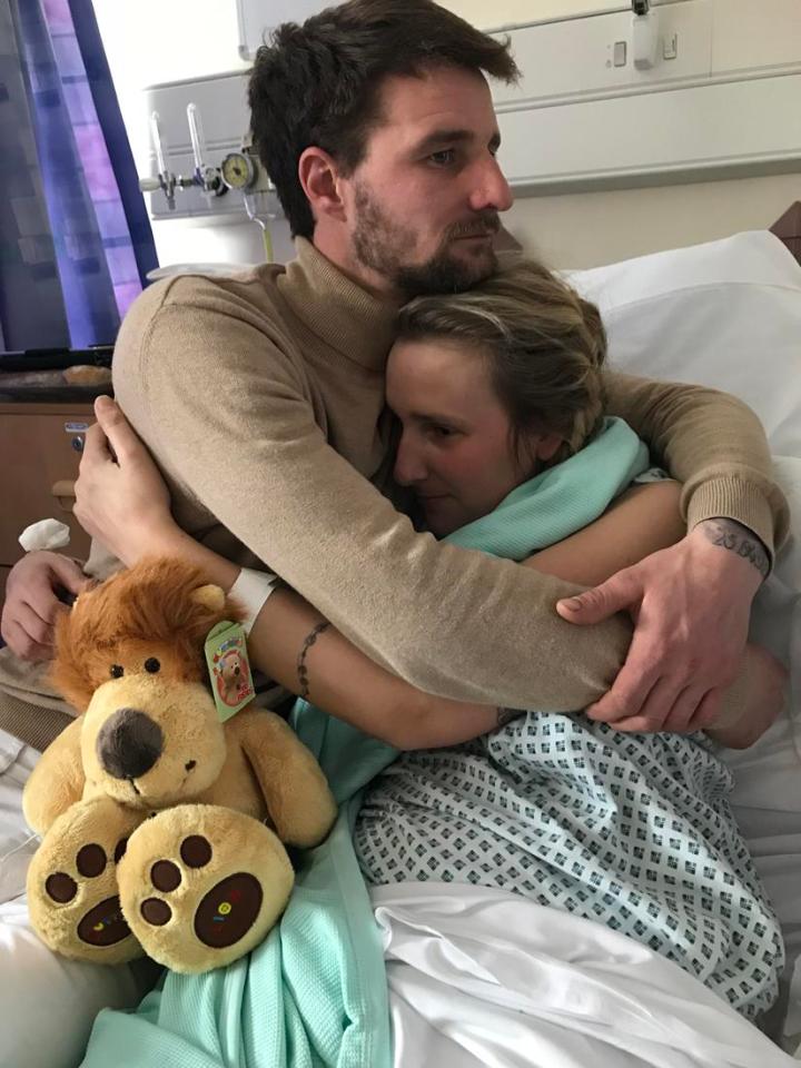  Fran with her brother in the hospital after waking up from an induced coma