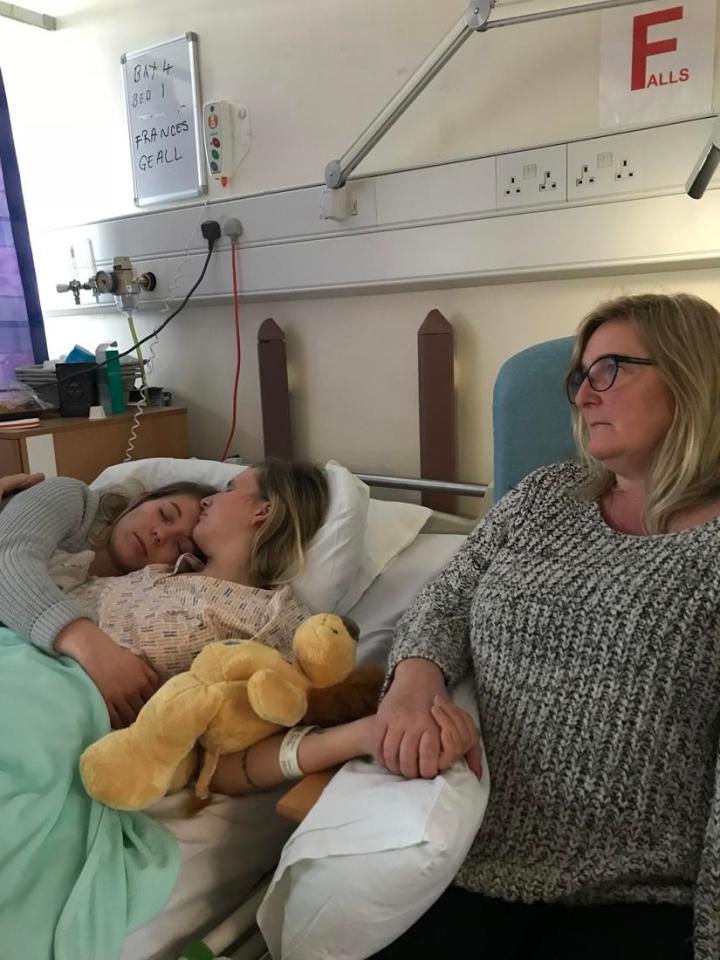  Fran with her fiance Stacey and mother in the hospital