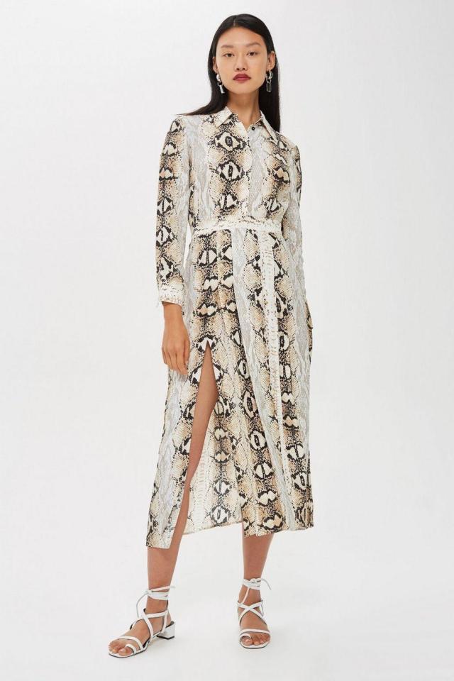  Topshop has restocked this snake print dress due to its popularity