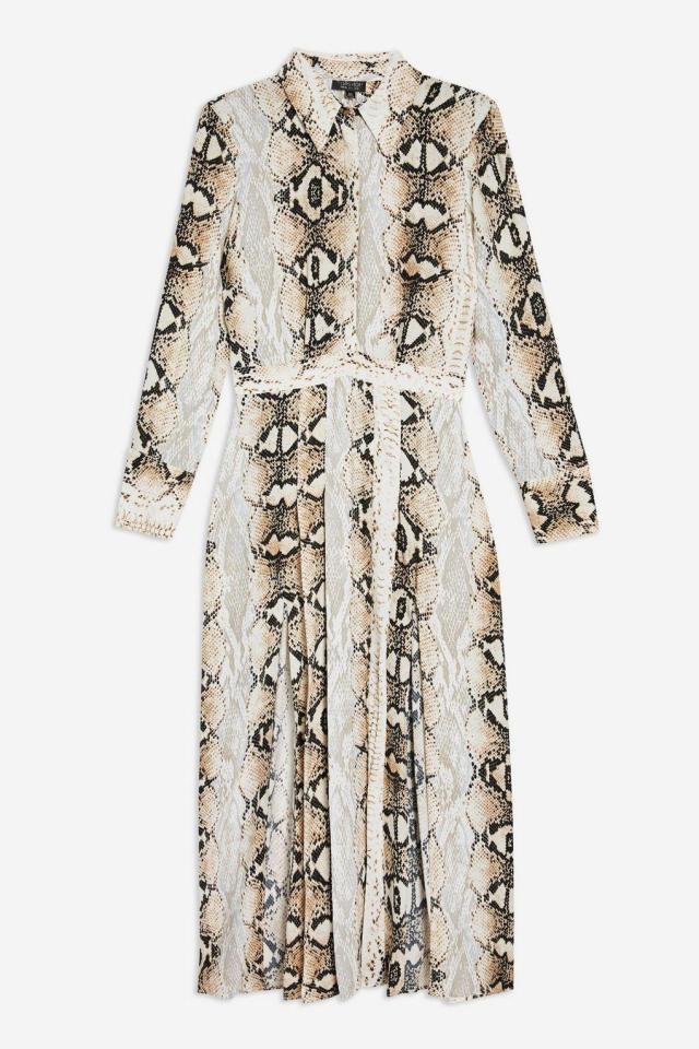  The snake print dress comes in sizes four to 18 and can easily be worn from day to night