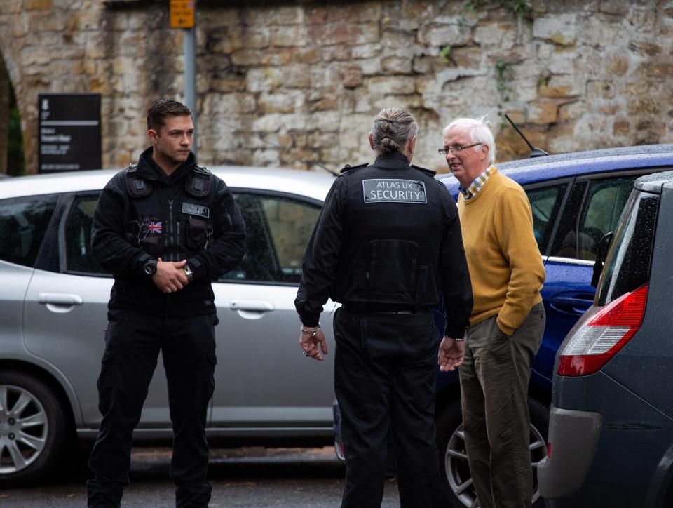  Spirit and Sam chat to a local resident on their patrols in Martock