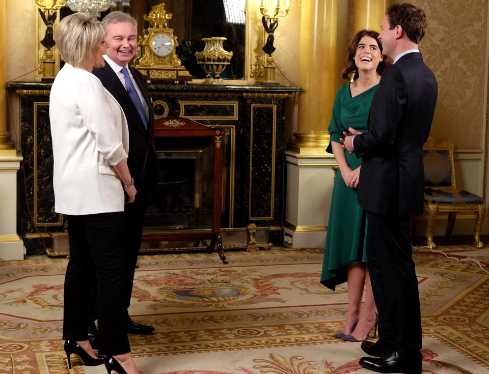  Princess Eugenie and Jack will talk to Eammon Holmes and Ruth Langsford will speak to the couple ahead of the ceremony