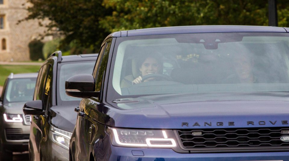  Eugenie leave Windsor Castle following her wedding rehearsal