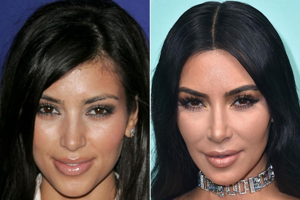 Kim has changed her look a number of times as she’s aged