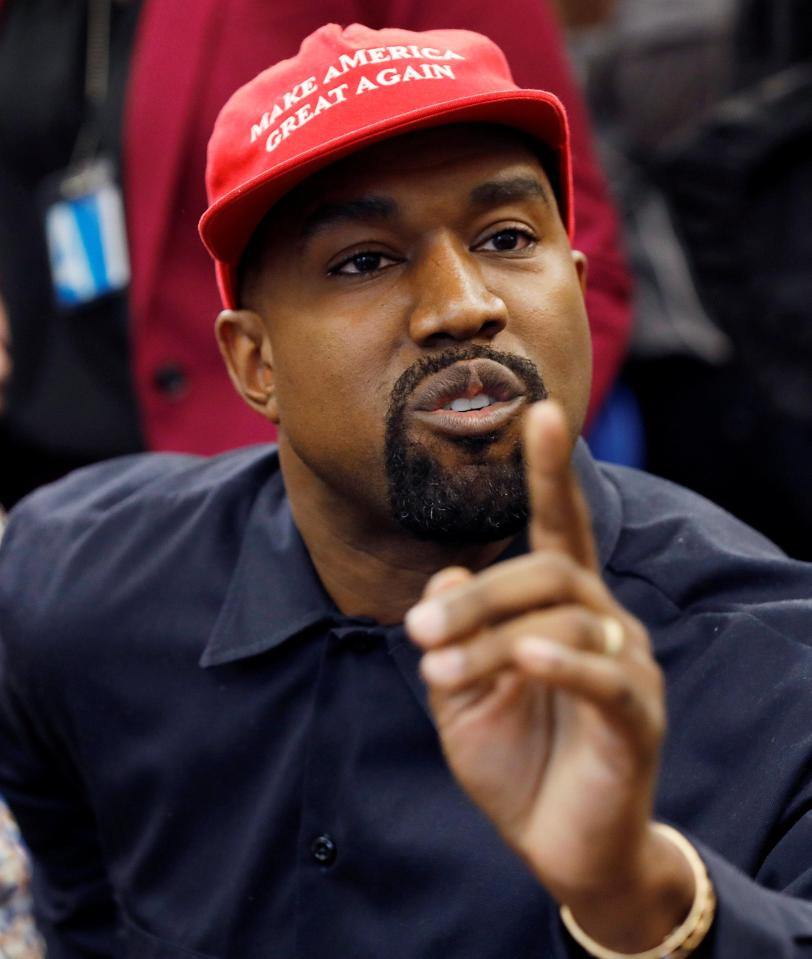  Rapper Kanye West speaks during a meeting with US President Donald Trump and others to discuss criminal justice reform at the White House in Washington