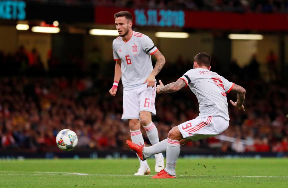  Borussia Dortmund loanee Paco Alcacer opened the scoring for Spain against Wales