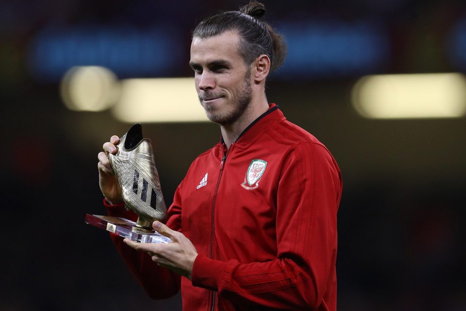  Gareth Bale was presented with a golden boot at half-time to celebrate him becoming Wales' all-time top scorer