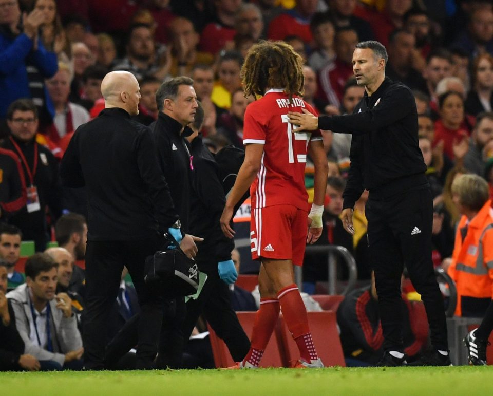  Ethan Ampadu hobbled off during Wales' friendly defeat to Spain