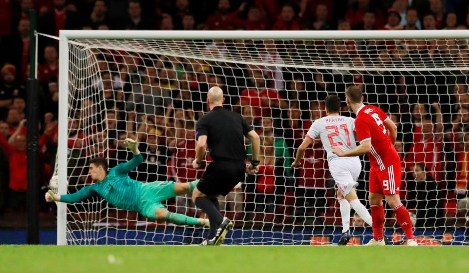  Sam Vokes pulled back a late consolation goal after his header nestled in the bottom left corner