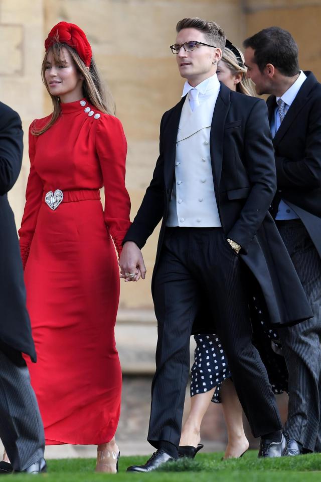  Ollie Proudlock walked in with Emma Louise Connolly, looking ravishing in red