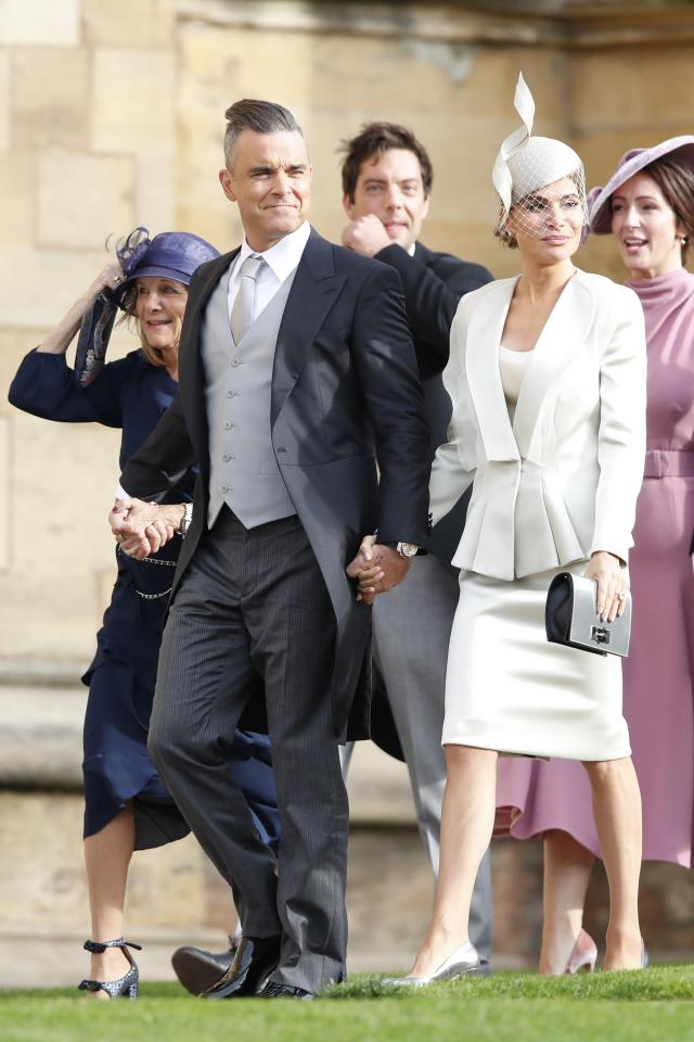  Robbie Williams was cheered by excited crowds - with the singer's daughter to be a flower girl