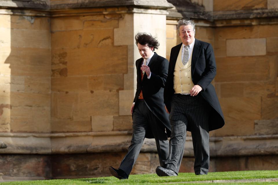  British comedian and writer Stephen Fry arrived with his husband comedian Elliott Spencer