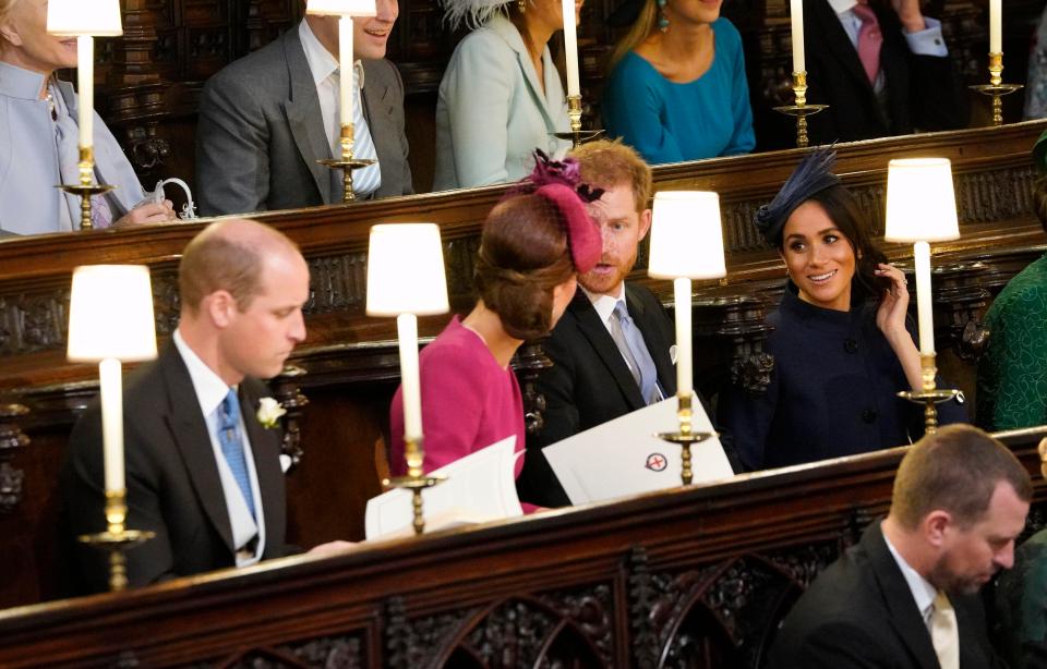  Kate chatted to Harry and Meghan at St George's Chapel