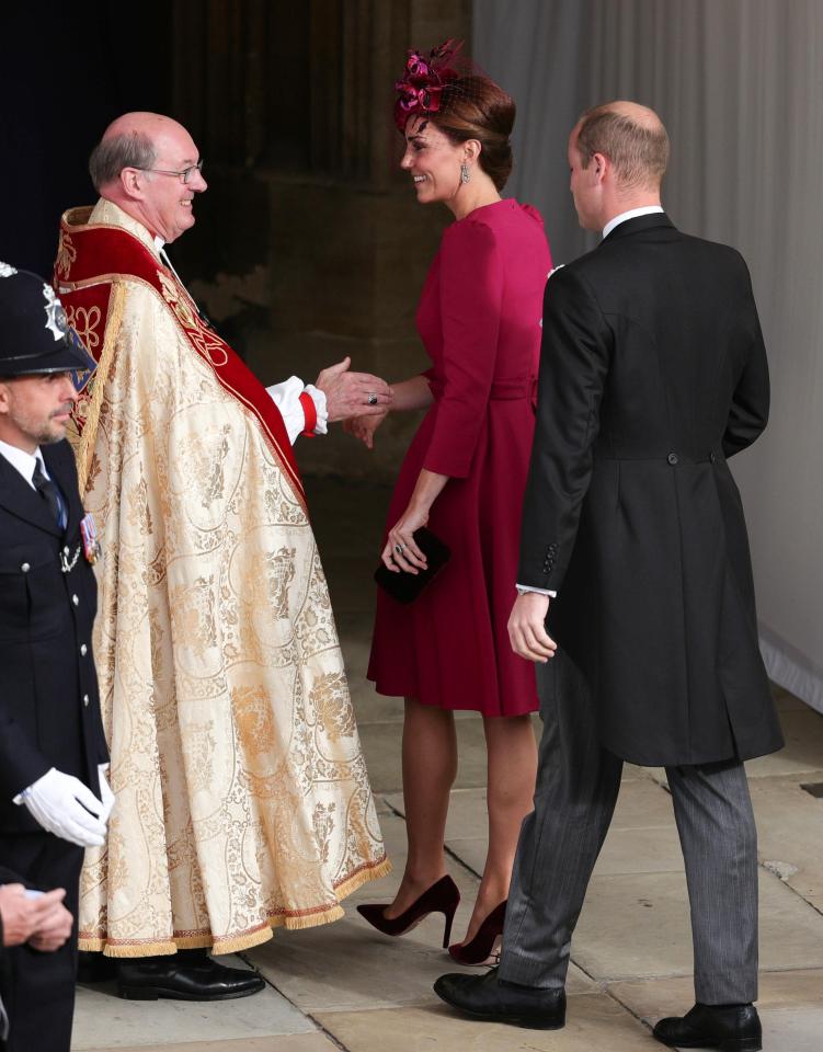  Kate and William are greeted at church