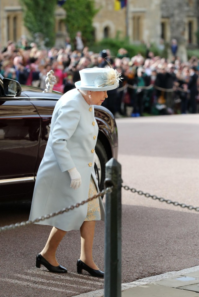 The Queen arrived at the chapel