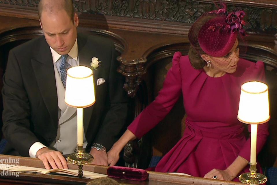  Kate, the Duchess of Cambridge and William held hands in church