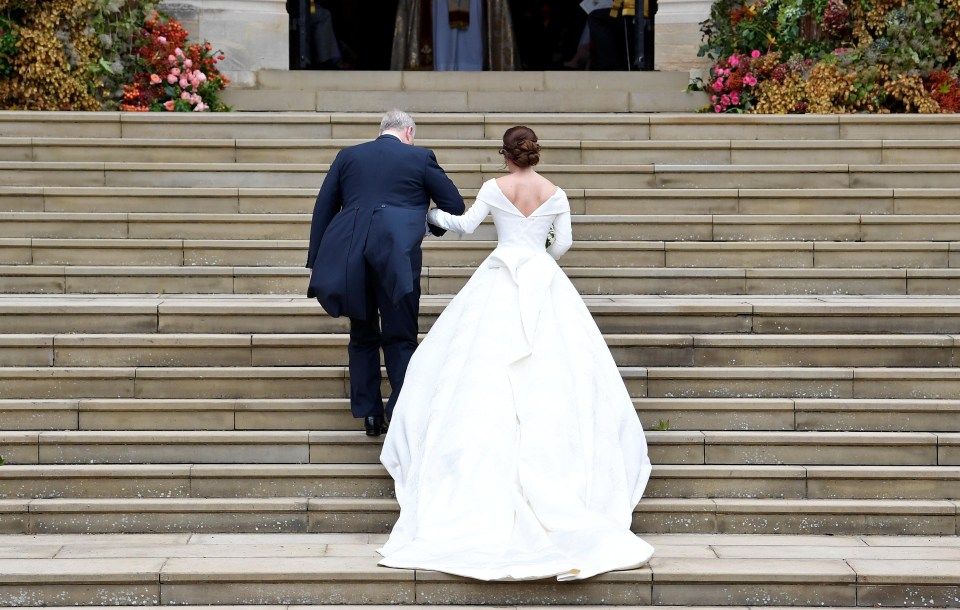 Her dad Prince Andrew previously told Eamonn Holmes and Ruth Langford he was worried about stepping on the princess’ wide train