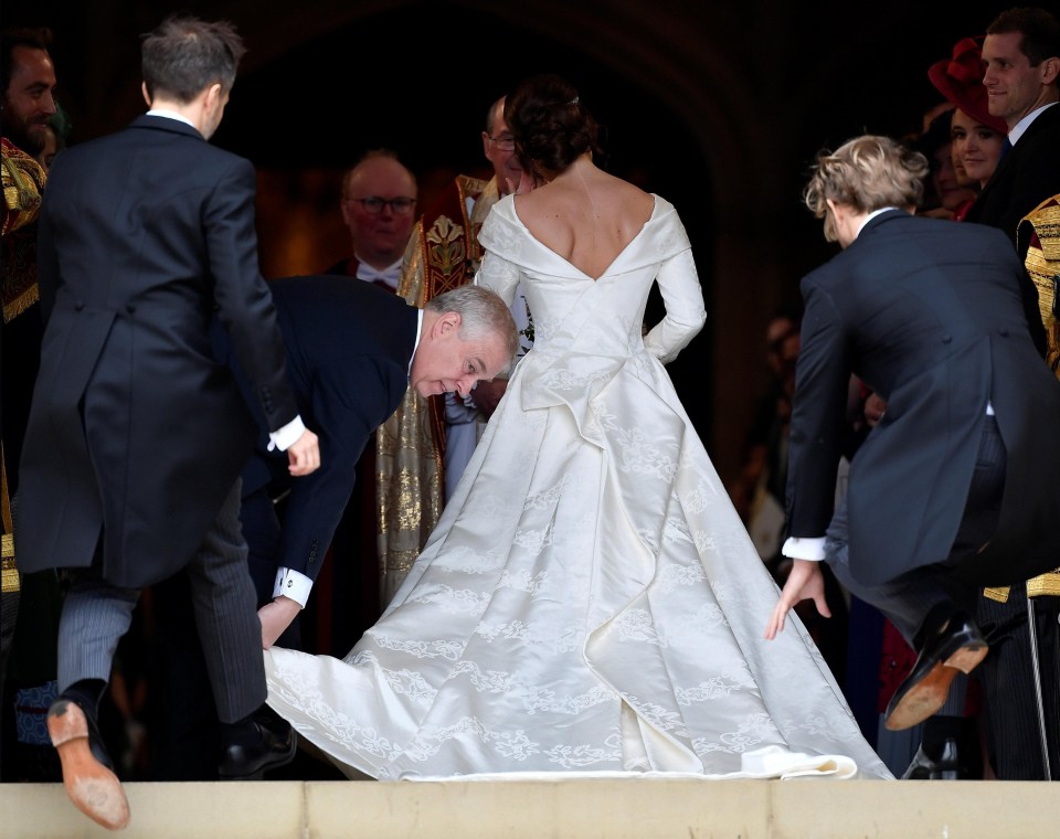 Eugenie was keen to make sure her spinal scar was visible