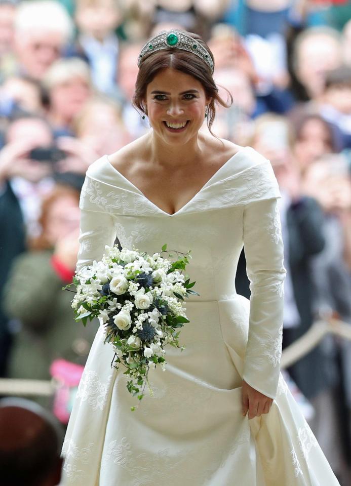  Eugenie was wearing a stunning white dress