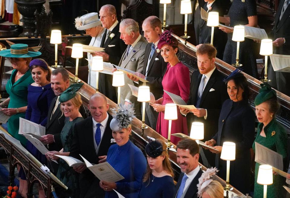  Members of the royal family were singing hymns in the chapel