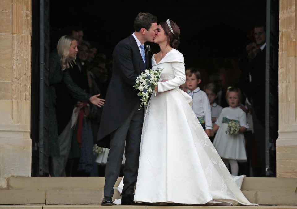 The couple wed at St George’s Chapel, Windsor Castle, five months after Prince Harry and Meghan Markle