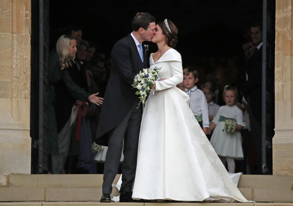  The couple wed at St George's Chapel, Windsor Castle, five months after Prince Harry and Meghan Markle