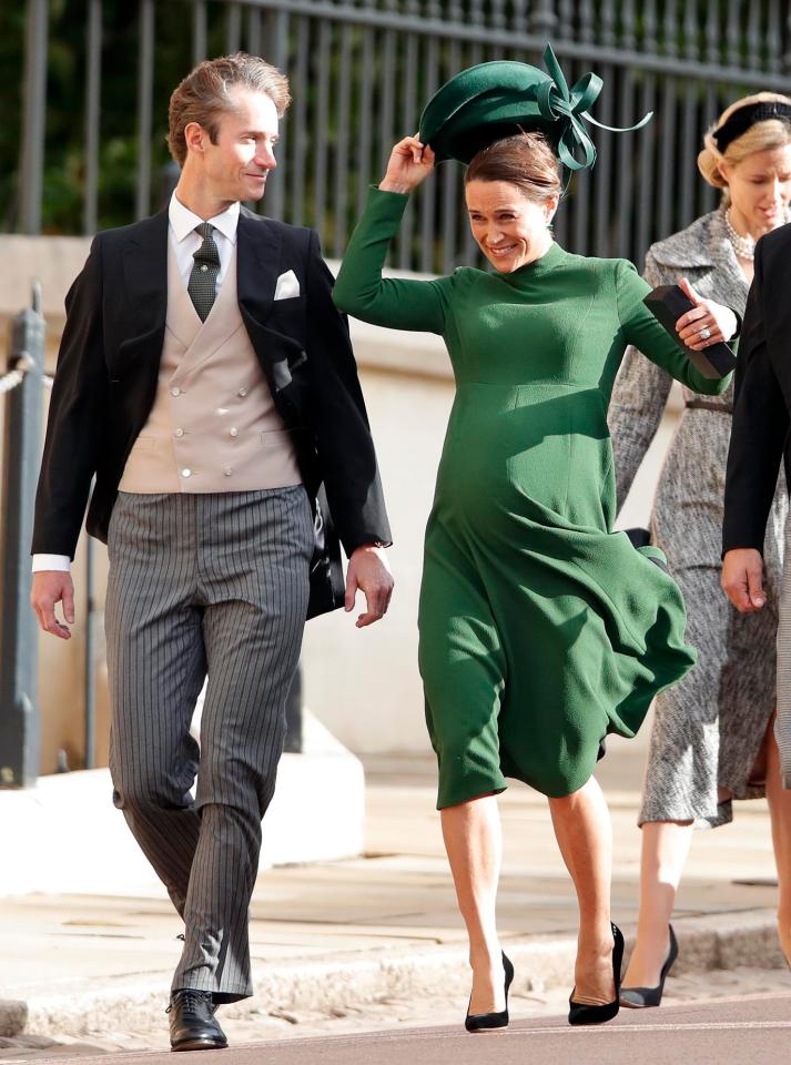  Pippa and her husband James were pictured arriving at the Lindo wing