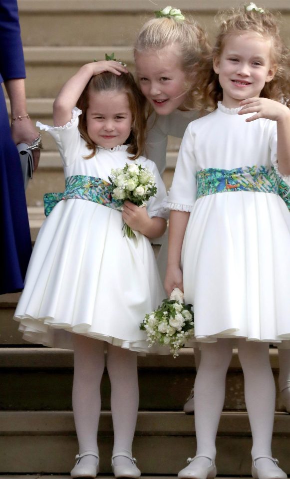  Despite being included in the order of succession, Savannah does not hold a royal title. Pictured with Princess Charlotte and Maud Windsor