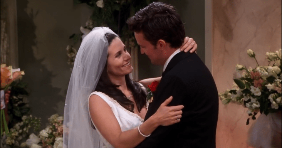  Monica ends up marrying Chandler is a completely different dress - after trading it for a favour from Megan