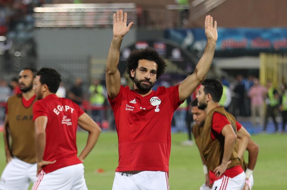  Mohamed Salah scored on the brink of half-time for Egypt