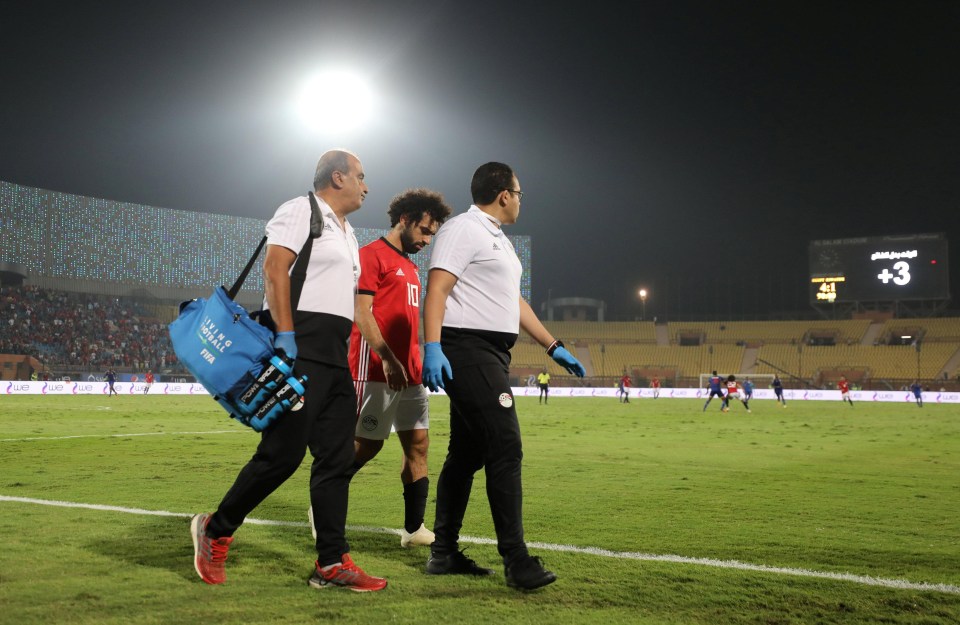 Mohamed Salah hobbled off in the dying stages of the clash on Friday