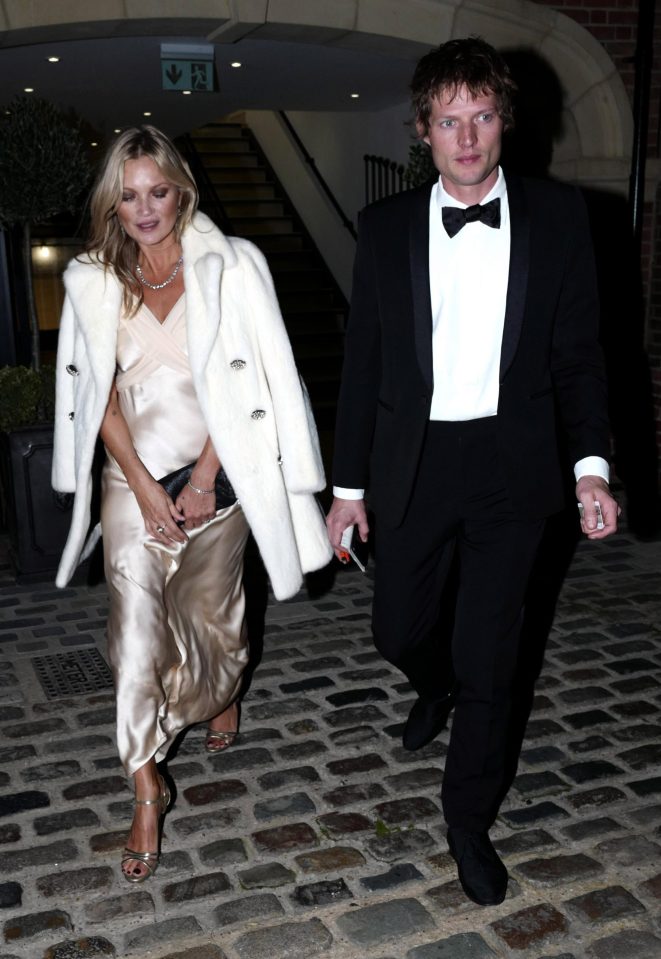  The Croydon-born supermodel, 44, stunned in a silk maxi dress and fluffy white coat as she arrived at the Royal Lodge with boyfriend Count Nikolai von Bismarck