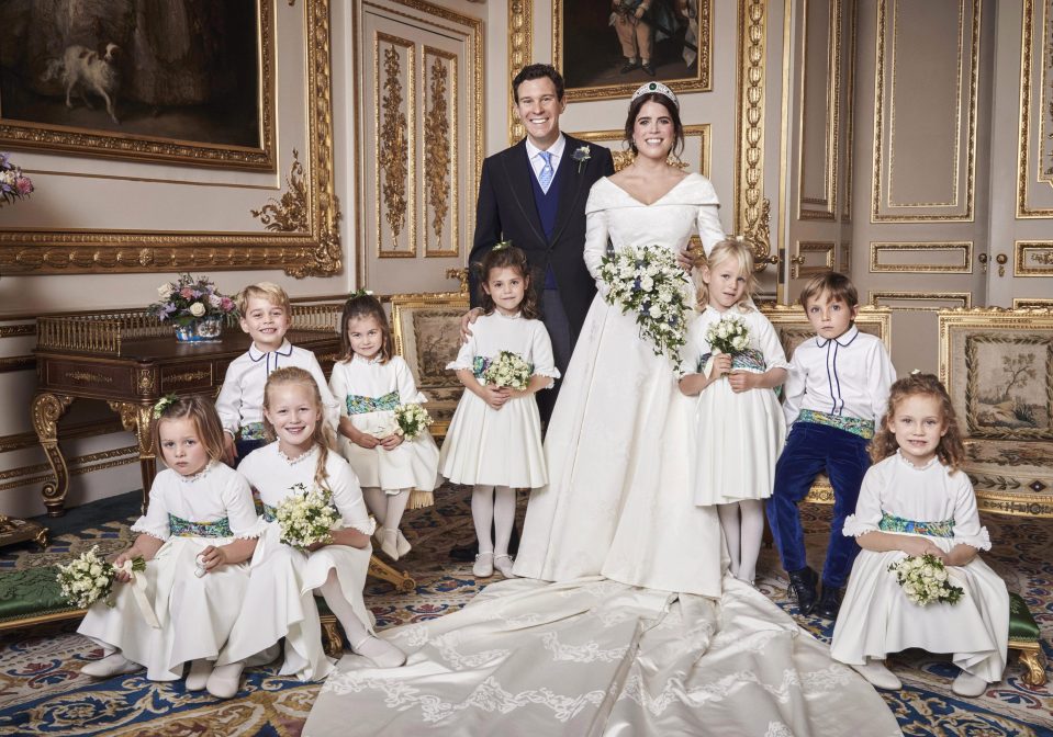  Princess Eugenie and Jack Brooksbank also had a sweet photo with their bridesmaids and page boys