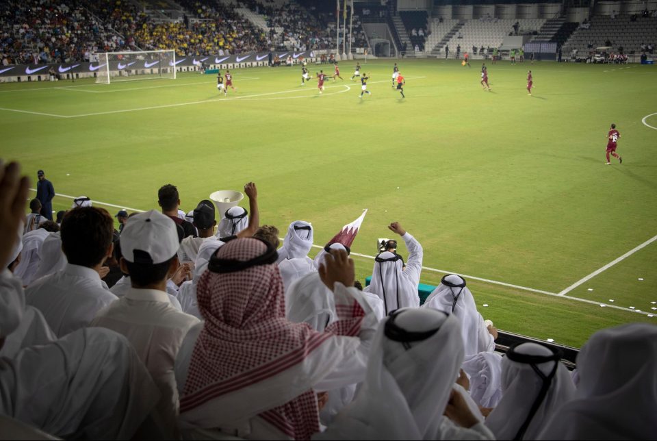  Qataris see their team beat Ecuador beat 4-3 in a friendly at the Al Saad stadium as the countdown to the next World Cup approaches