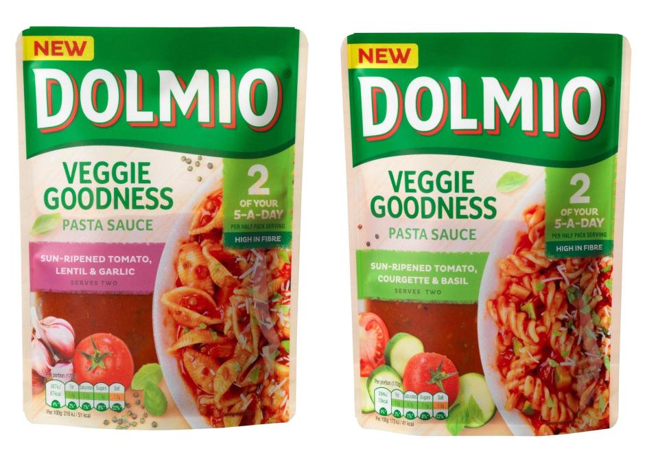  Dolmio Veggie Goodness contains 2 portions of veg to help you get your 5-a-day