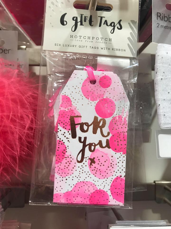  John Lewis shopper Andrew Hawkes was flabbergasted to find a gift tag that appeared to read 'F*k you'