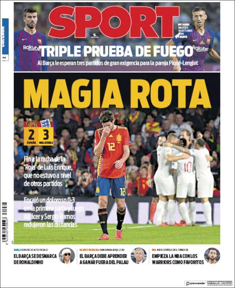  Sport described Spain as 'Broken Magic'