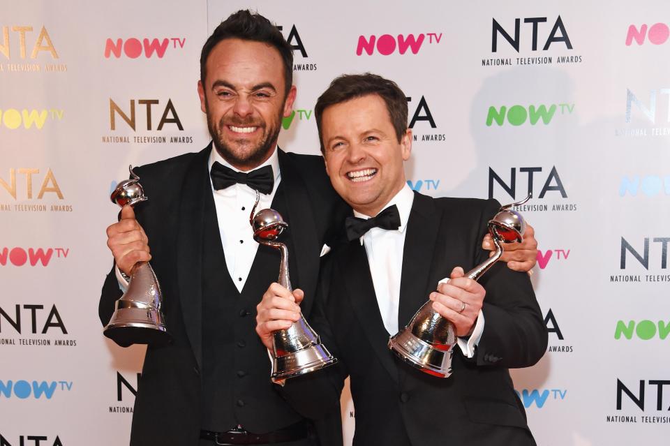  Ant & Dec have won the NTA award for best TV presenter several times