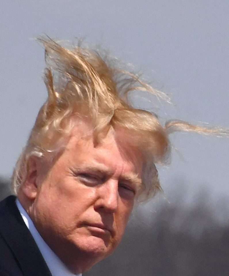  The President's hair always attracts plenty of attention