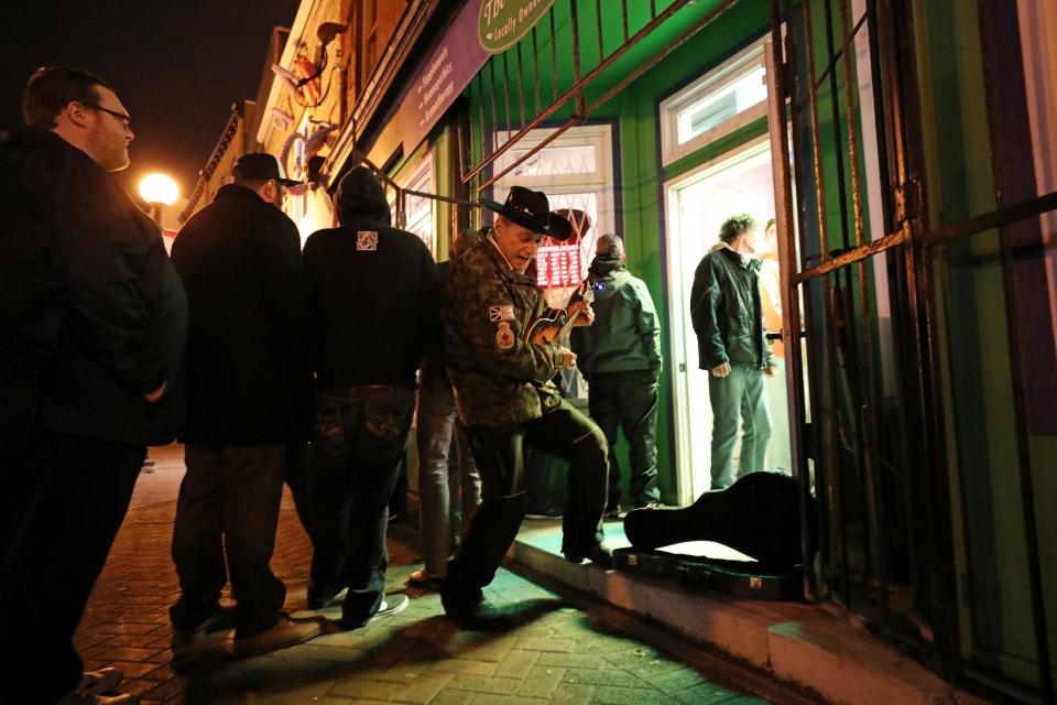  There was a festival atmosphere outside the store as the first sales were made