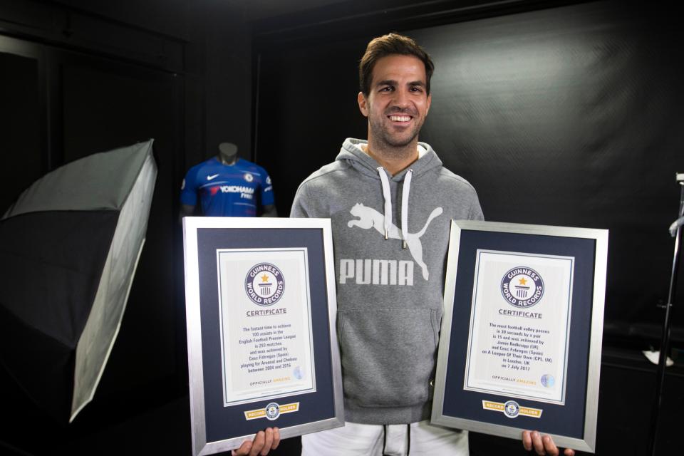  The Spanish maestro holds two Guinness World Records - one for being the fastest player to 100 Prem assists