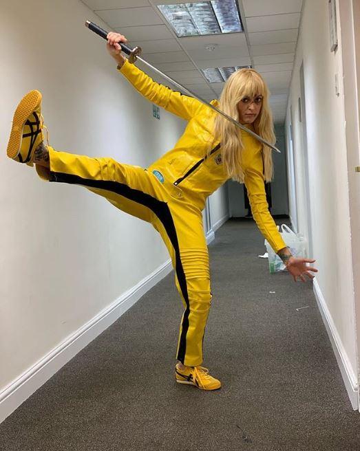  Fellow panellist Fearne Cotton channelled Uma Thurman in Kill Bill