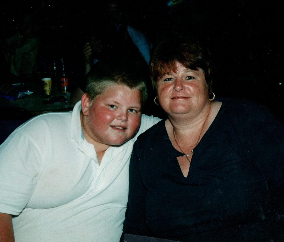  Dibsy, pictured with his mum Susan, has struggled with his weight all his life