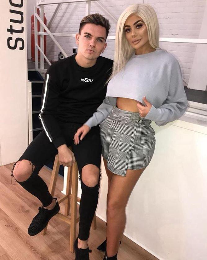 Sam Gowland, left, is dating Chloe Ferry, right