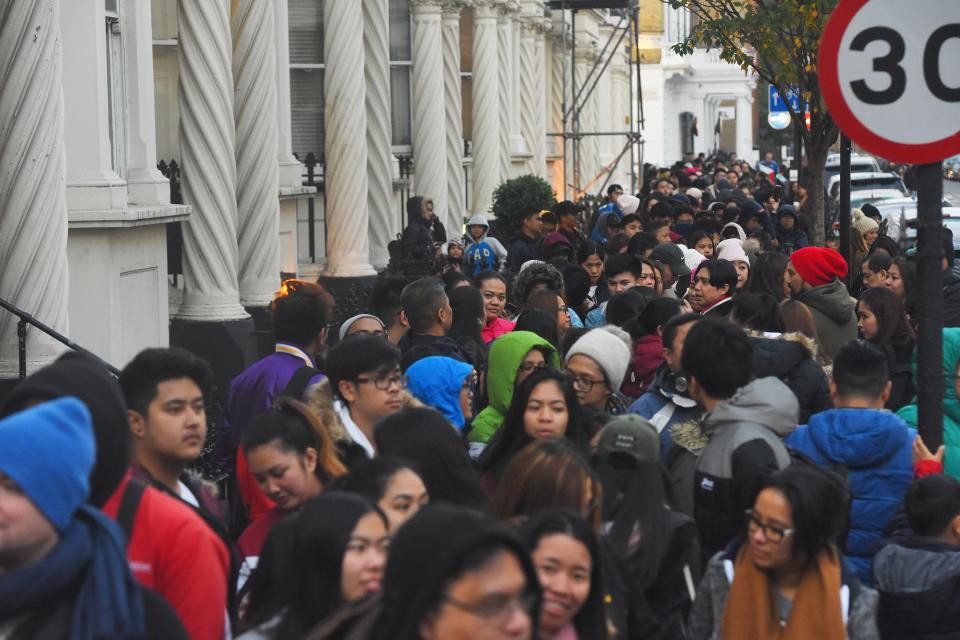  Fans couldn't wait to get a taste as hundreds of them queued to be among the first through the doors