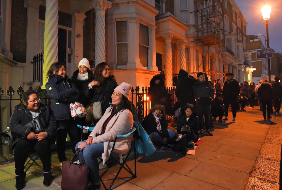  Some people queued through the night to be one of the first to get their hands on the chicken