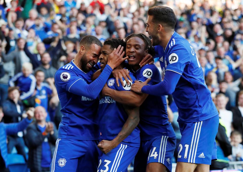  Kadeem Harris celebrates after sealing the victory for the Bluebirds