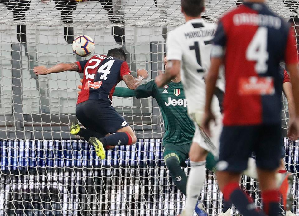  Genoa's Daniel Bessa with the equaliser