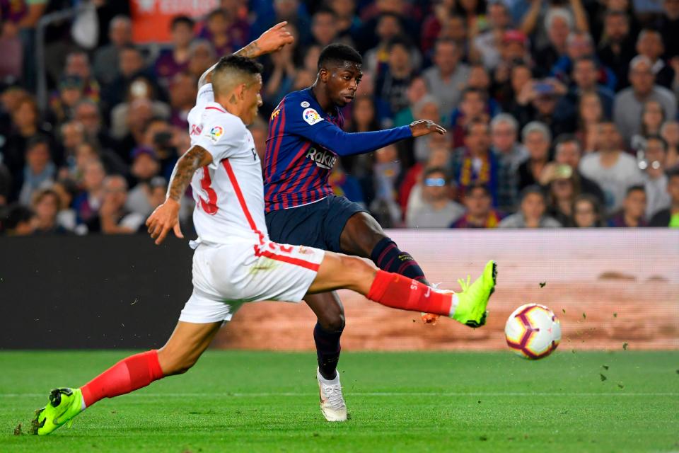  Dembele had been in line to start after replacing injured Lionel Messi in previous game against Sevilla